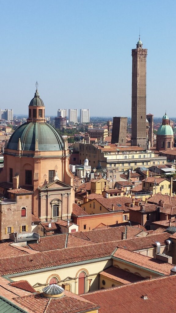bologna, roofs, overview